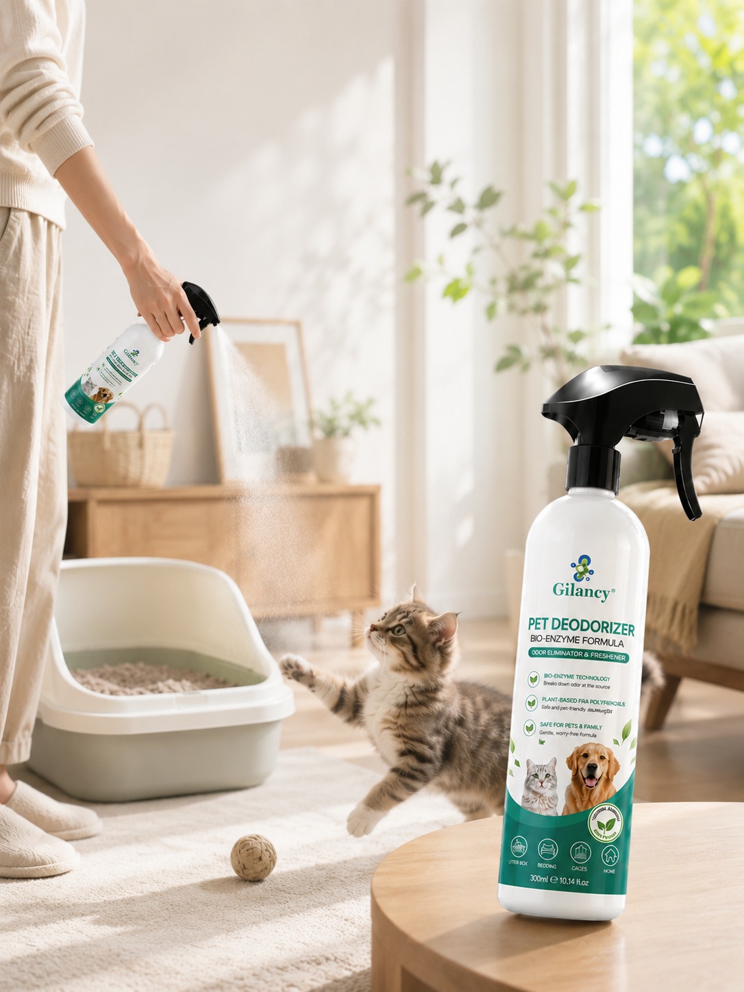 The Hidden Problem with Clay Litter and Why Bio-Enzyme Deodorizing Spray Is the Solution